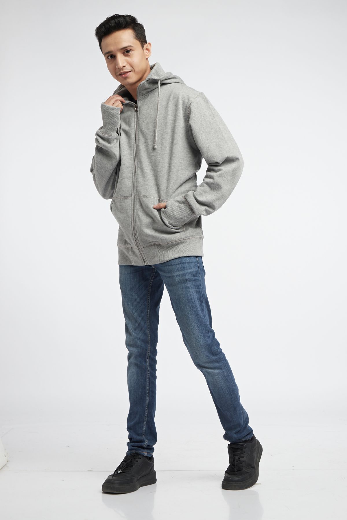 Fleece Lined Sweatshirt | Grey | Men